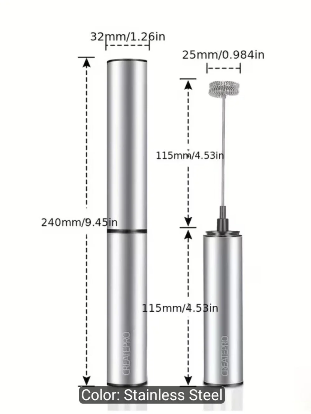 Stainless Steel Milk Frother and Storage Tube - Sleek Home Accent